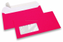 Neon Kuverts - Pink, mit Fenster 45 x 90 mm, Fensterposition 20 mm von der Linkerseite und 15 mm von unten